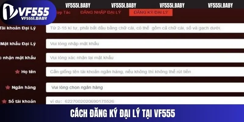 Cách đăng ký đại lý tại VF555